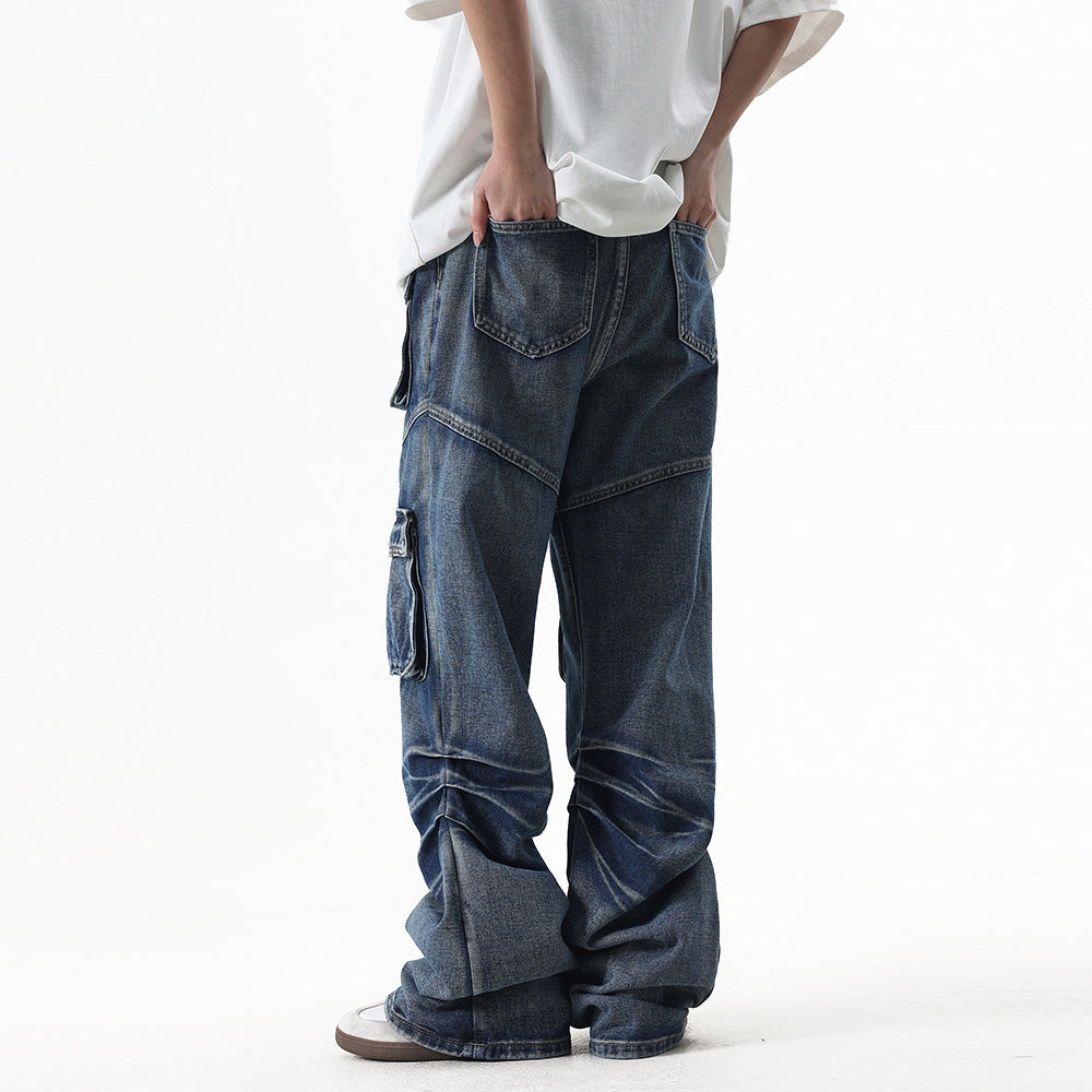 Unisex Multi-Pocket Workwear Jeans – Durable & Stylish Denim